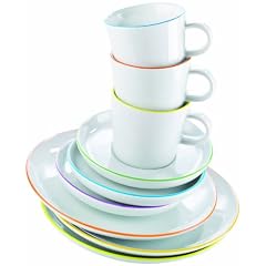 Arzberg Porzellan 2100/70657/3413 Cucina Colori Kaffeeservice 18-teilig verpackt im roten Arzberg-Geschenkkarton