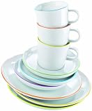 Arzberg Porzellan 2100/70657/3413 Cucina Colori Kaffeeservice 18-teilig verpackt im roten Arzberg-Geschenkkarton