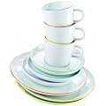 Arzberg Porzellan 2100/70657/3413 Cucina Colori Kaffeeservice 18-teilig verpackt im roten Arzberg-Geschenkkarton