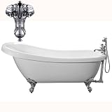 Victoria roll top bath with claw feet