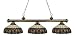 Z-Lite 100703AB-D14 Plantages 54-Inch 3-Light Billiard / Island Fixture with Tiffany Shades