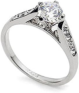 Woman Lady Girls Fashion Delicate Alloy Rhinestone Ring (White)