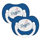 Los Angeles Dodgers 2-pack Infant Pacifier Set - 2014 MLB Solid Color Baby Pacifiers by Baby Fanatic