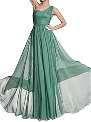 Chiffon One Shoulder Full Length Bridesmaid Dress 