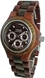 Tense Mens Wood Watch Sandalwood w/Green Hypoallergenic G4300SG