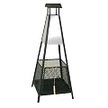 Kamino-Trend 481290 Terrassenkamin 50 x 50 x H130 cm, schwarz m. Edelstahl