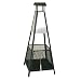 Kamino-Trend 481290 Terrassenkamin 50 x 50 x H130 cm, schwarz m. Edelstahl