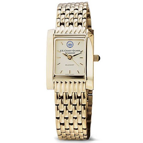 US Coast Guard Academy Womens Swiss Watch - Gold Quad Watch with Bracelet