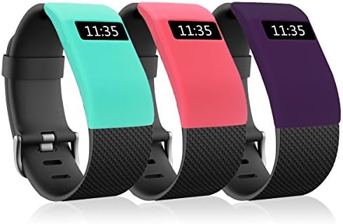 Eityilla Silicone Band Cover Protective Rubber Case for Fitbit Charge/Charge HR (3Pack-005)