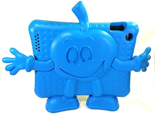 Dealtronix [TM] Kids iPad 2 3 4 Case, Apple Cartoon Design, Non Toxic, High Quality, Shock Protection Case (Blue)