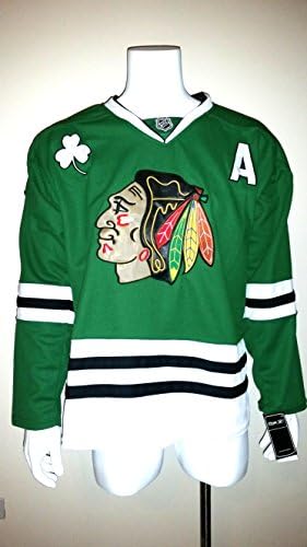 DUNCAN KEITH GREEN ST. PATRICK'S DAY CENTER ICE CHICAGO BLACKHAWKS JERSEY SIZE LARGE