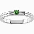 14K White Gold Emerald Ring