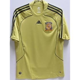Adidas 2008 Spain Away Jersey-light gold/dark navy