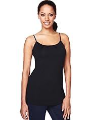 Scoop Neck Satin Trim Camisole Top with Stay New™