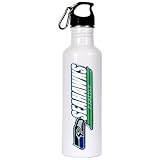 Seattle Seahawks NFL 26oz White Stainless Steel Water Bottle