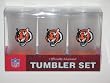 CINCINNATI BENGALS Team Logo Acrylic FROSTED TUMBLER CUPS (Set of 3)