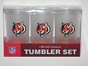 CINCINNATI BENGALS Team Logo Acrylic FROSTED TUMBLER CUPS (Set of 3)