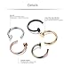 Jstyle 18G 5 Pcs a Set 316L Stainless Steel Nose Rings Hoop Nose Piercing Body Jewelry 8mm