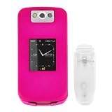 BlackBerry 8220 PearlFlip Cell Phone Hot Pink Rubber Feel Protective Case Faceplate Cover