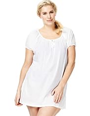 Plus Pure Cotton Crinkled Cover-Up Kaftan