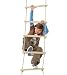 Sturdy 6-Foot Rope Ladder with Smoothly Sanded Hardwood Rungs