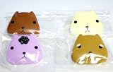 カピバラさん顔型クリップ キャラクター グッズ トライワークス バンプレスト（全４種セット＋ポスターおまけ付）の画像