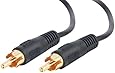 C2G / Cables To Go 03167 Value Series(TM) Mono RCA Audio Cable, Black (6 Feet/1.82 Meters)