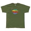Phish - Rainbow Logo Military Green T-Shirt