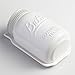 Mason Jar Ceramic Covered Butter Dish with Lid White