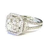 1.91ct Cushion Cut Diamond Engagement Ring 18K Gold GIA