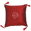 Decorative Handmade Silky Red Chinese Calligraphy Cushion Cover / Pillow Sham