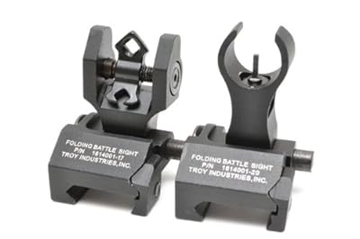 TROYタイプ トロイ フォールディング マイクロバトル アイアンサイト 前後セット レプリカ 黒 ブラック