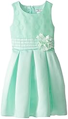 Girls Sabrina Neck Polyester/Satin Party Dress  With a Sash 