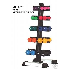 10 Pair Neoprene Dumbbell with Rack