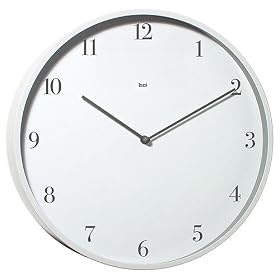 Bai Design BAI.884.BO Modernist Modern Wall Clock in Bodoni White