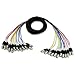 Seismic Audio - 12 Channel XLR Snake Cable - 15 Feet Long - Pro Audio Snake for Live Live, Recording, Studios, and Gigs - Patch, Amp, Mixer, Audio Interface 5'