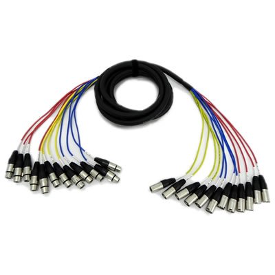 Best Price Seismic Audio - 12 Channel XLR Snake Cable - 15 Feet Long - Pro Audio Snake for Live Live, Recording, Studios, and Gigs - Patch, Amp, Mixer, Audio Interface 5'