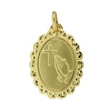 14K Yellow Gold 1st Communion Medal