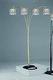 Gold Rain Drop Arc Floor Lamp 91??H by Crown Mark