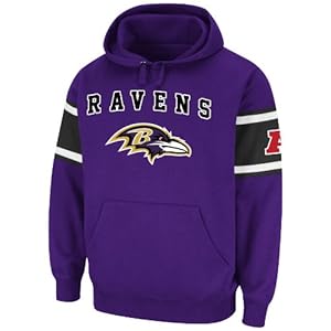 NFL Baltimore Ravens Men's Passing Game III Fleece, Dark Purple/Black/White, Small