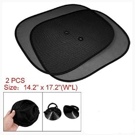 2 Piece Car Auto Side Window Mesh Sun Shade Black