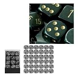Eigenschaften Chessex 25828 / Chessex 25828 - Würfelset opaque schwarz/gold, 36 6-seitige Würfel (12mm)