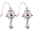 Passionate Pink ECELCTIC HEART Earrings