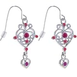 Passionate Pink ECELCTIC HEART Earrings