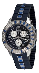 Christian Dior Women CD11431IR001 Christal Chronograph Diamond Blue Dial Watch