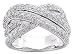 0.93ct. 14K. White Gold Round Pave Diamond Anniversary Ring