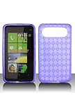 Purple Argyle TPU Skin Case for HTC HD7 (T-Mobile)