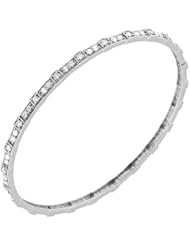 2.16 ct. tw Round Diamond Bangle Bracelet in Prong Setting - G-H SI1 - 18 Kt. White Gold