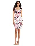 Maggy London Womens Side Ruched Printed Satin Dress