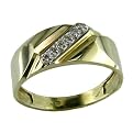 10K .03ct.t.w. 6 Diamond Tonal Band RIng In Yellow Gold